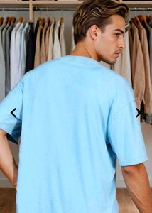 Shein Light Blue Graphic Print Tee