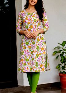 Vibrant Floral Print Kurta