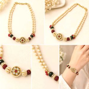 Exquisite Beaded Bracelet with Gold Charm