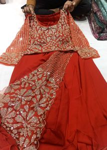 Designer handwork ready to wear Saree