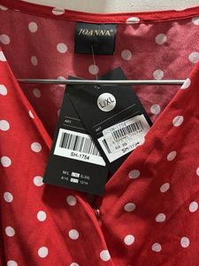 Red Polka Dot Midi Dress