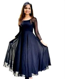 BLACK ANARKALI KURTI ..