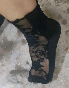 Black Lace Ankle Socks