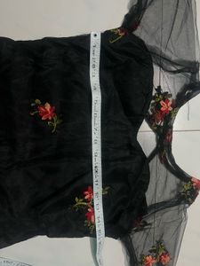Net Black Kurti