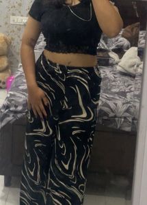 printed flared trousers/plazzo