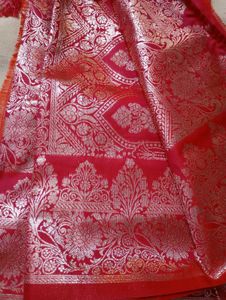Elegant Pink Banarasi Silk Saree