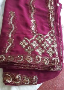 Embroidered saree Set