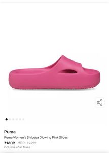 Puma Shibusa Glowing Pink Slides