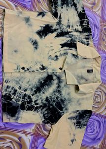 Tie-Dye Collared Top