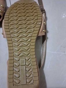 Nude Studded Ankle Strap Sandals