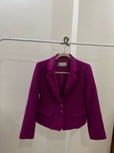 MARIE CLAIRE FUSCHIA PINK TWEED BLAZER