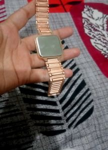Elegant Rose Gold Square Watch