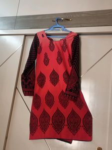 Pakistani Printed Long Ombre Kurti With Full Sleev