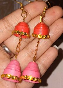 Quilled Jhumka Earrings