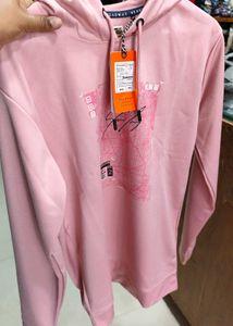 Pink Graphic Print Hoodie