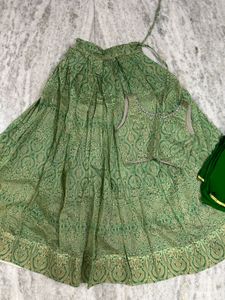Green Ethnic Lehenga Choli Set