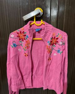 Floral Embroidered Cardigan