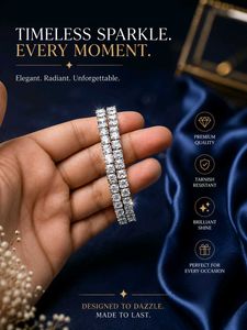 Elegant Diamond Bangles Set