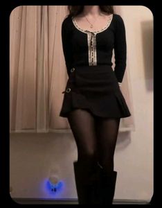 black knitted lolita top 🖤