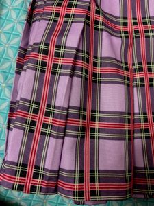 Plaid Pleated Mini Skirt