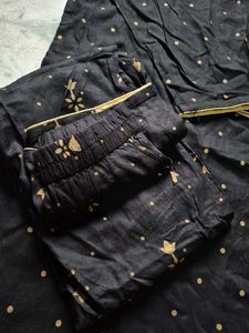 Black Printed Kurta Set