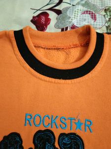 kids orange sweat shirt