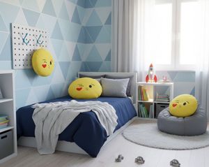 big size Emoji Heart Eyes Kiss Plush Pillow
