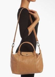 Authentic Longchamp Le Pliage Cuir Leather Satchel