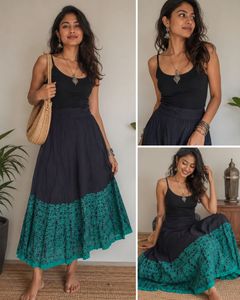 W Black Maxi Skirt 100% Cotton