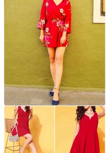 Play Suit And Red Dress
