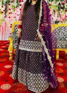 Elegant Purple Embroidered Kurta Set