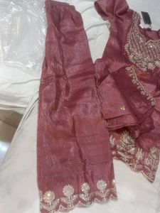 Embroidered Kurta with Pants &amp; Dupatta