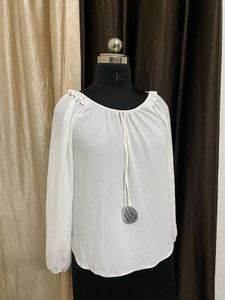 Dorothy perkins Chic White Puff Sleeve Top