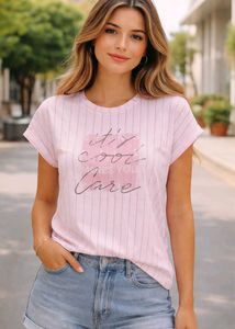 Pink Striped Girls T-Shirt 🩷