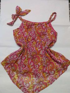 Y2K print bustier top
