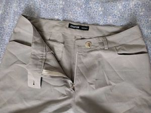 Classic Beige Straight Leg Trousers