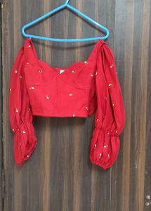 Off Shoulder Crop Top