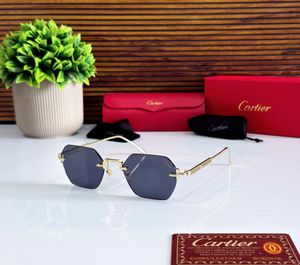 Cartier Rimless Hexagonal Sunglasses
