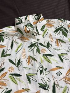 Men's Tropical Leaf Print Shirt