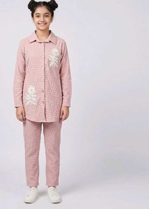 Pink cord set for girls