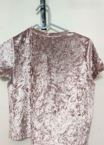 Pink Velvet Crop Top Size Small
