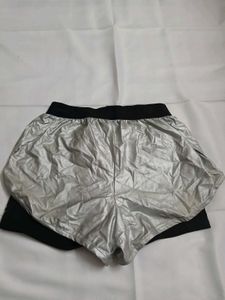 Shiny Metallic Running Shorts