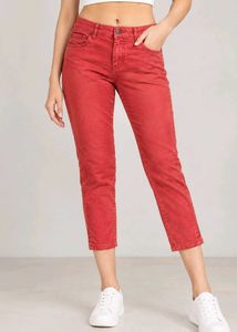 Coral Cropped Pants