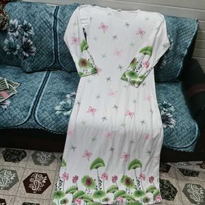 Comfortable Butterfly Print Nightgown/Maxi
