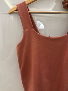 Coral Square Neck Tank Top