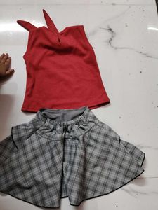 Beautiful Skirt Top Set For Baby Girl