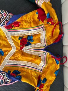 rabari Yellow Floral Embroidered blouse