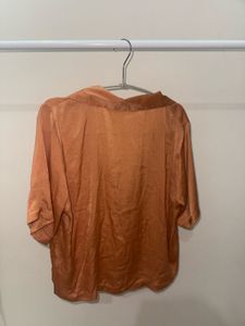 MIMOSA Satin Button-Up Blouse