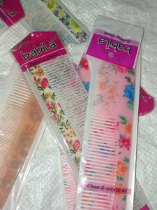 Floral Print Hair Combs