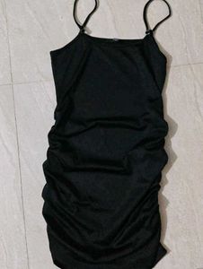 Slinky Black Spaghetti Strap Dress